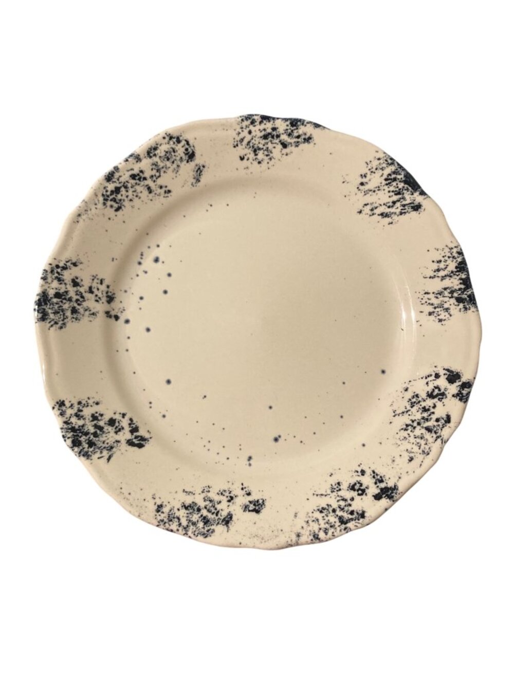 Homer Laughlin Cottage Pattern Dinner Plate Stippled Blue And White Hard To Find